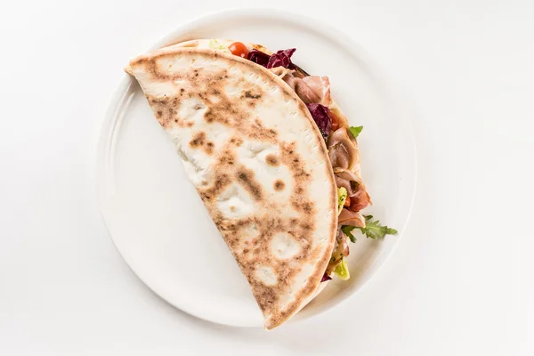 Sandwich pizza na plechu — Stock fotografie