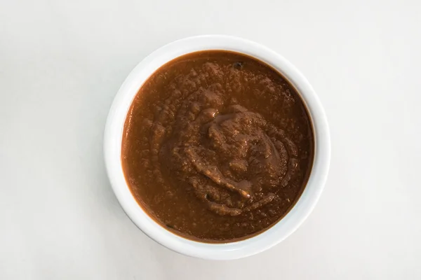 Bbq sauce in plate — Stock Photo, Image