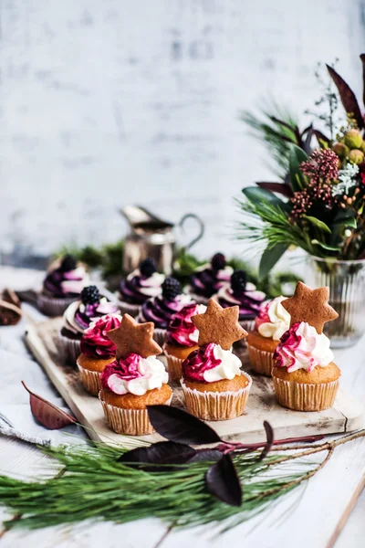 Karácsonyi sült cupcakes — Stock Fotó