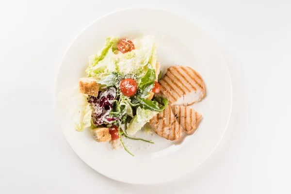 Chicken steak with salad — Stock Photo, Image