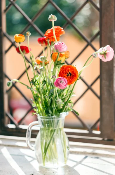 Farverige persiske smørblomst blomster - Stock-foto