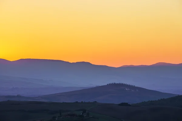 Panoramico paesaggio toscano — Foto Stock