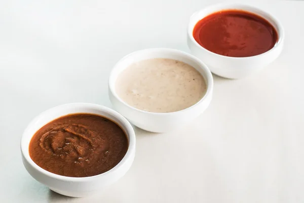 Bbq sauce in plates — Stock Photo, Image