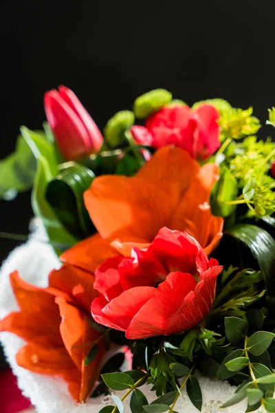 Nice bouquet on black — Stock Photo, Image