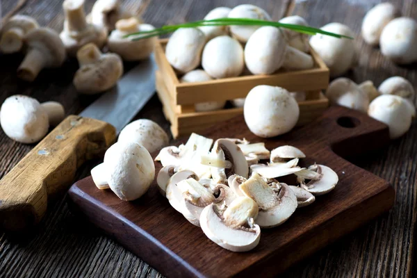 stock image White button mushrooms