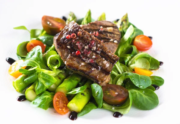 Beef steak with Grilled asparagus 