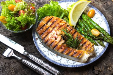 ızgara somon steak