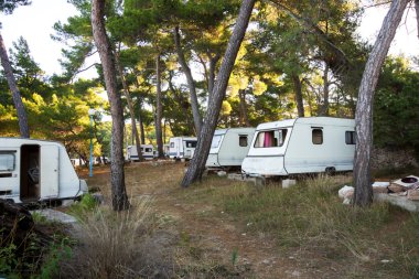 ada Mali Losinj üzerinde kamp
