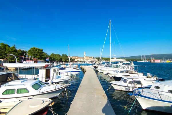 Boats on Adriatic Blue sea — Stock Photo, Image