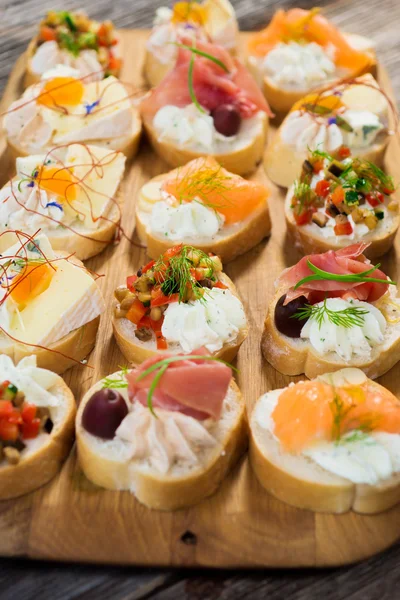 Canapes antipasto — Stock Photo, Image