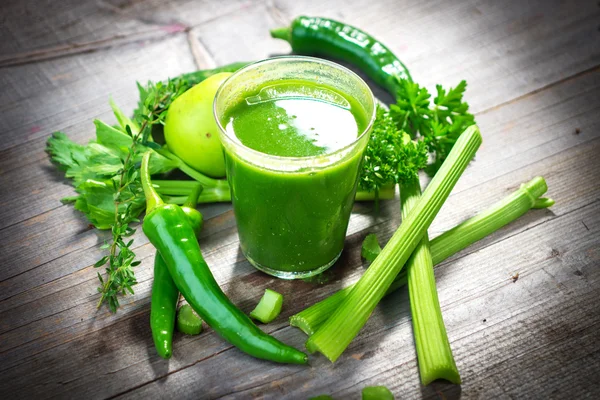 Succo verde sano — Foto Stock