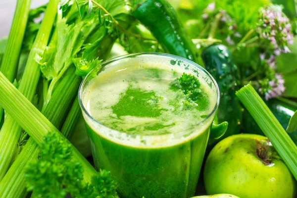 Succo verde sano — Foto Stock