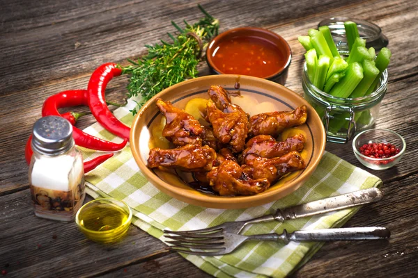 Chicken wings close up — Stock Photo, Image