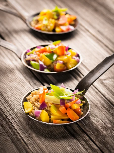Barley with vegetables — Stock Photo, Image