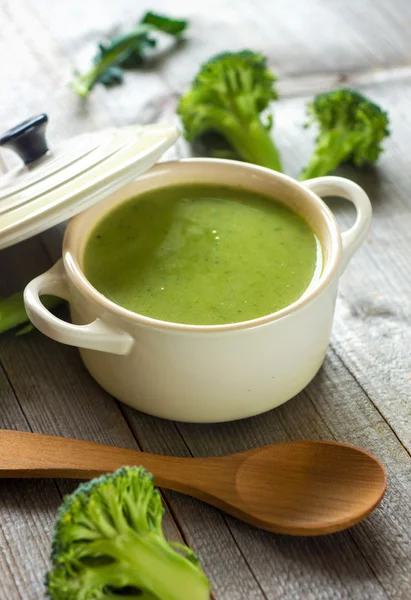 Minestra di broccoli saporita — Foto Stock