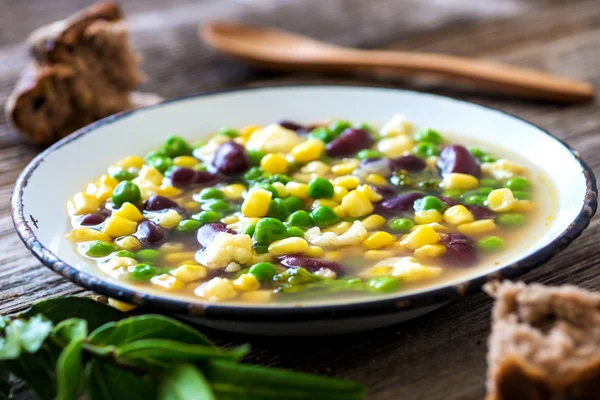 Frische Gemüsesuppe — Stockfoto