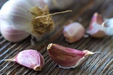 Sarımsak görünümünü yakın çekim