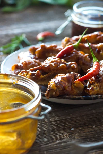 Alitas de pollo asadas — Foto de Stock