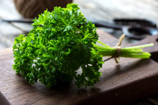 绿色的新鲜欧芹束 — 图库照片