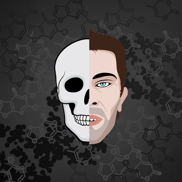 半顔男の頭蓋骨ストックベクター ロイヤリティフリー半顔男の頭蓋骨イラスト Depositphotos