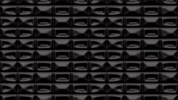Black Abstract Animated Background Shiny Morphing Pattern Made Dark Soft — Stock Video