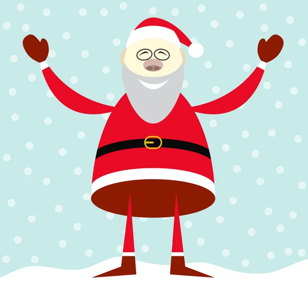 Illustrazione di Babbo Natale sorridente — Vettoriale Stock