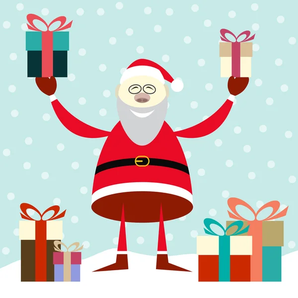 Noel Baba gülümseyen illüstrasyon — Stok Vektör