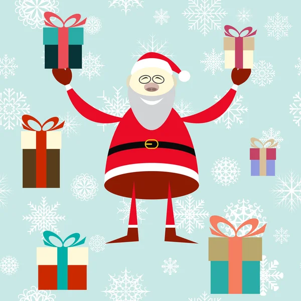 Ilustración de Santa Claus sonriente — Vector de stock