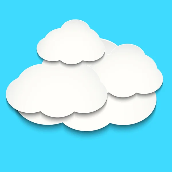 Achtergrond met witte wolken — Stockvector