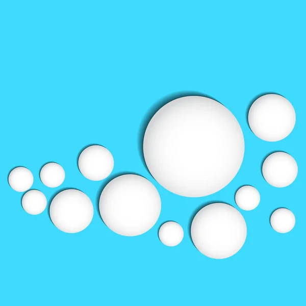 Achtergrond met witte cirkel elementen — Stockvector