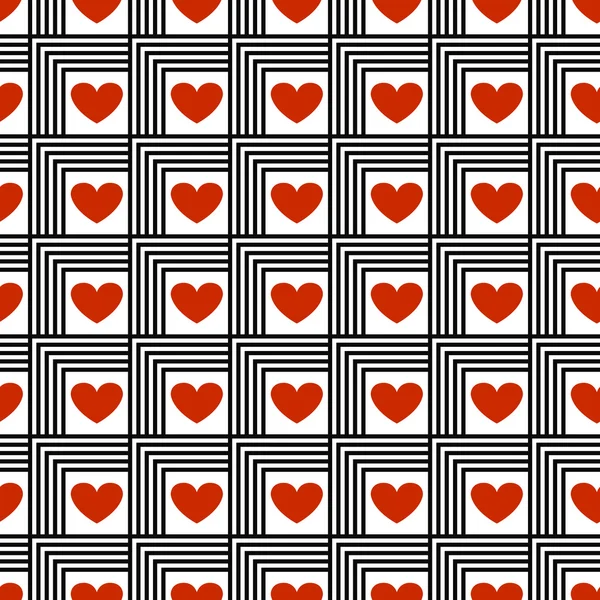 Patrón con corazones — Vector de stock