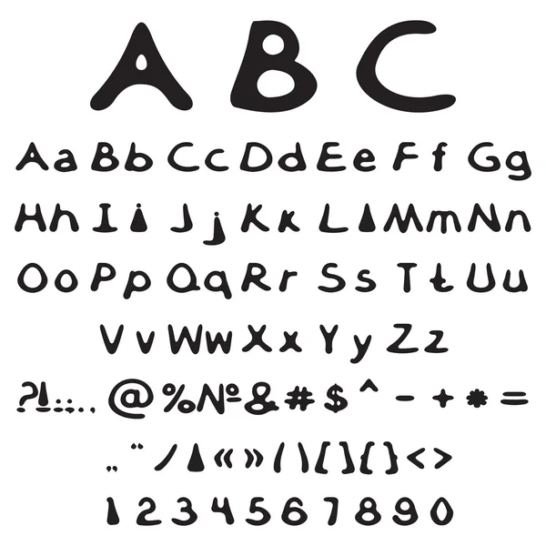Alfabeto vectorial y números — Archivo Imágenes Vectoriales