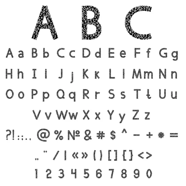 矢量字母和数字 — 图库矢量图片