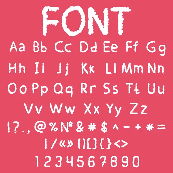 ベクター フォント: アルファベットと数字 — ストックベクタ