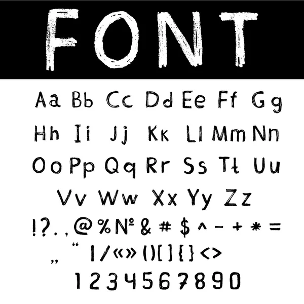 Fuente vectorial: alfabeto y números — Vector de stock