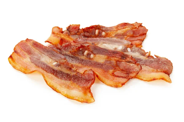 Bacon Isolerad Vit Bakgrund — Stockfoto