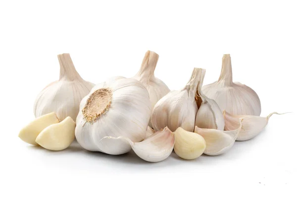 Garlic Isolated White Background — Stock Photo, Image