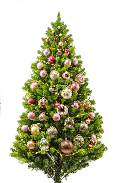 Beyaz Üzerine Izole Edilmiş Noel Ağacı — Stok fotoğraf