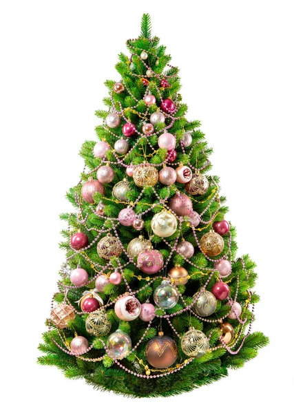 Kerstboom Geïsoleerd Wit — Stockfoto