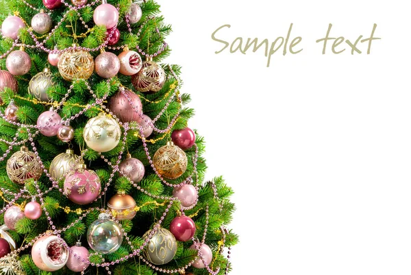 Christmas Tree Isolated White — Stock Photo, Image