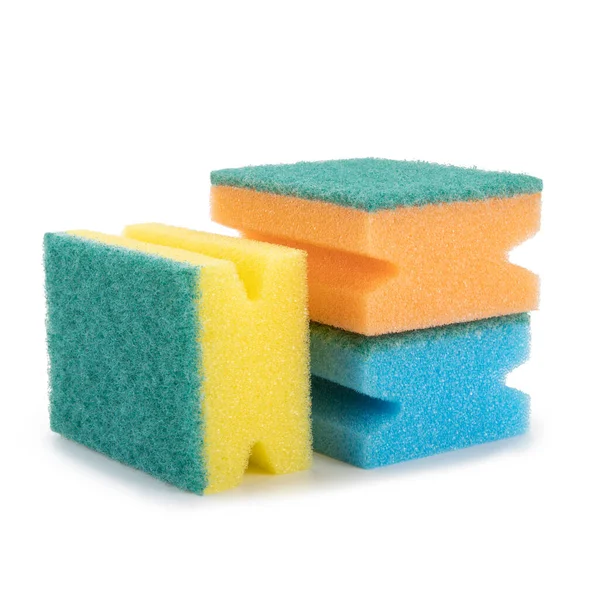 Cleaning Sponge Isolated White Background — Stock Photo, Image