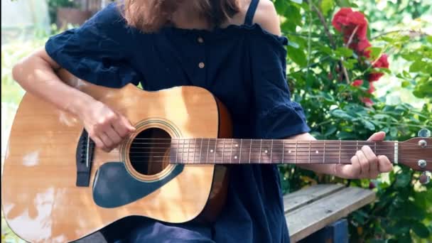 정원에서 기타치는 — 비디오