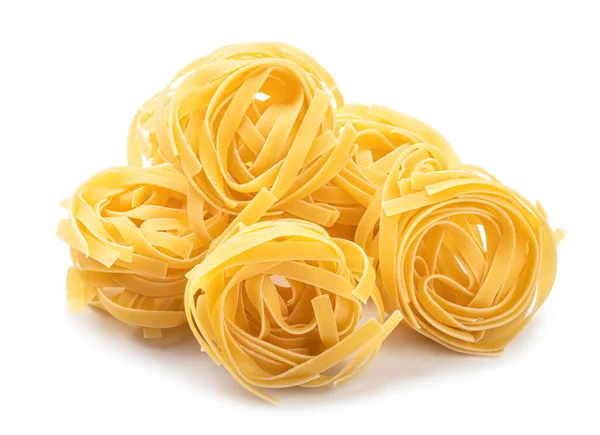 Italian Nest Pasta Fettuccine Isolated White Background — Stock Photo, Image