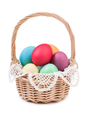 Paskalya yumurtaları ve izole sepeti 
