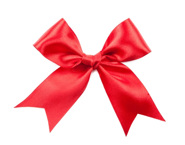 Beautiful red bow isolated on white background — Stock Photo, Image