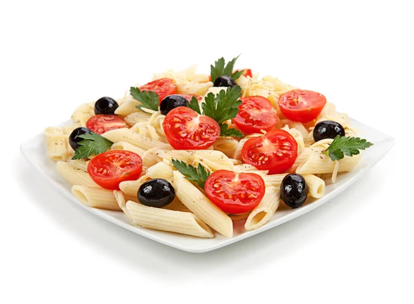 Ensalada de pasta en plato — Foto de Stock