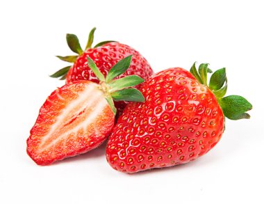 Olgun kırmızı çilekler