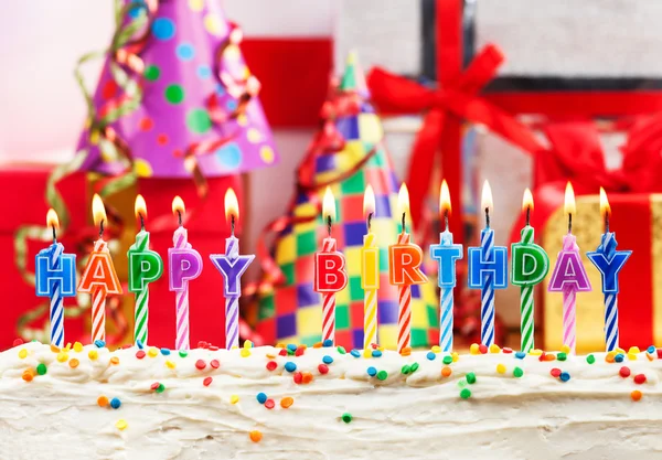 Happy birthday candles — Stock Photo, Image
