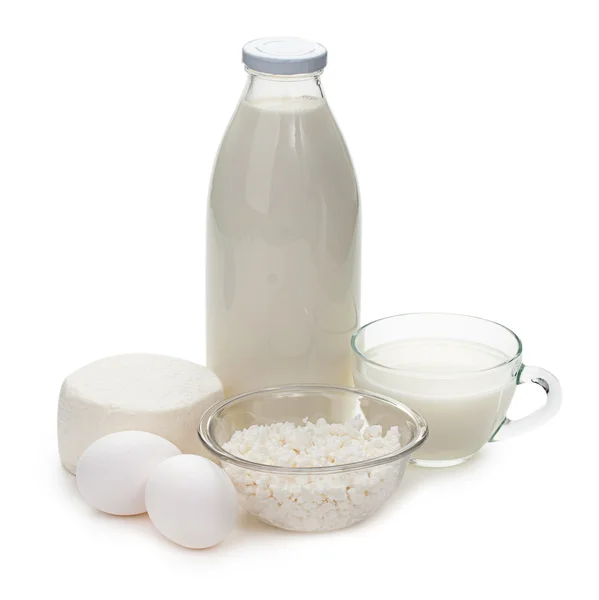 Verschiedene Milchprodukte — Stockfoto
