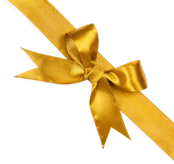 Golden gift bow — Stock Photo, Image